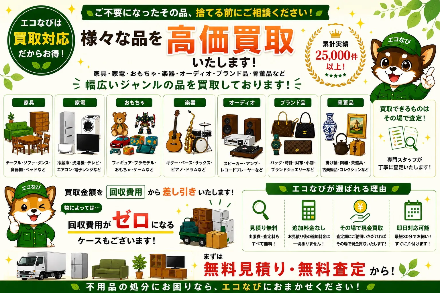 様々な品を高価買取いたします！